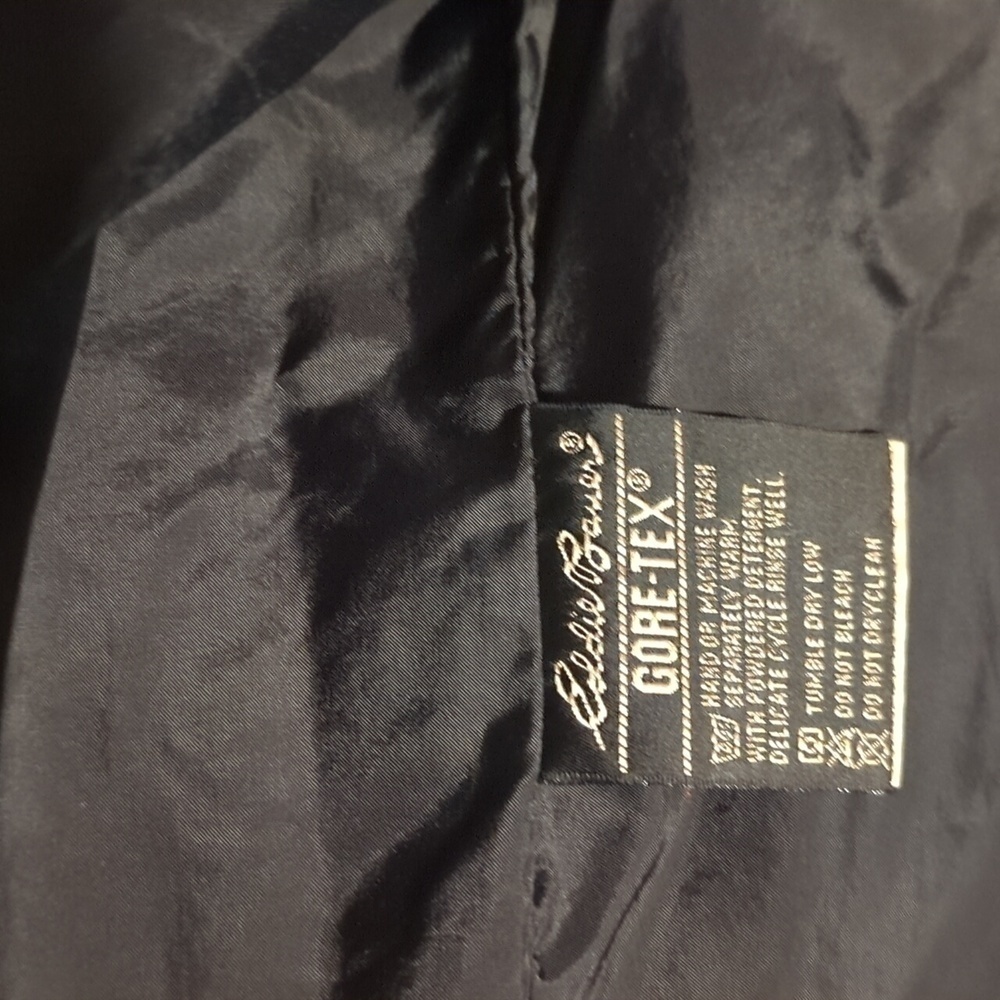 Eddie Bauer Blue/Purple hooded gore-tex zip front long Warm Winter jacket sz M - Picture 10 of 13